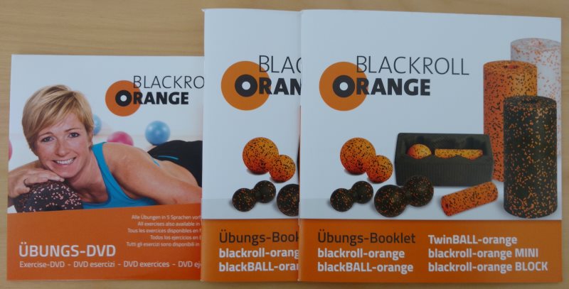 Blackroll-Orange Übungs-Booklet und DVD